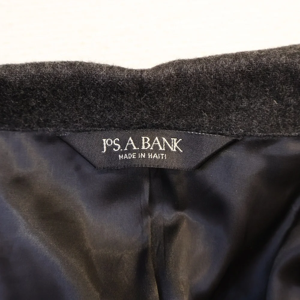 Jos. A. Bank Mens 46R Blazer Charcoal Grey 100% Cashmere 2 Button Sport Coat
